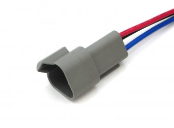 Разъем Deutsch DT04-3P (3pin) 3 контакта для Г-3302, Кам, МАЗ, УРАЛ, DAF, IVECO, MAN, Mercedes, Renault, Scania, Tatra
