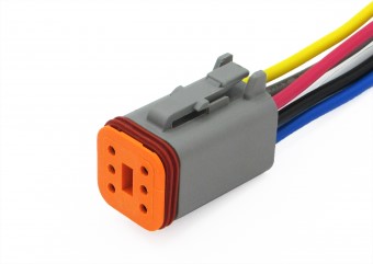 Разъем Deutsch DT06-6S-E004 (6pin) 6 контактов для Г-3302, Кам, МАЗ, УРАЛ, DAF, IVECO, MAN, Mercedes, Renault, Scania, T