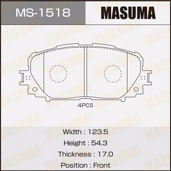 Колодка торм. Toyota Yaris Prius с 2005 г. перед.