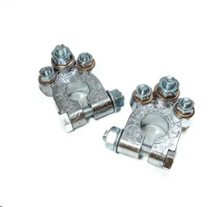 Клеммы аккумулятора /европейский стандарт/ (Три Болта) 12-24V