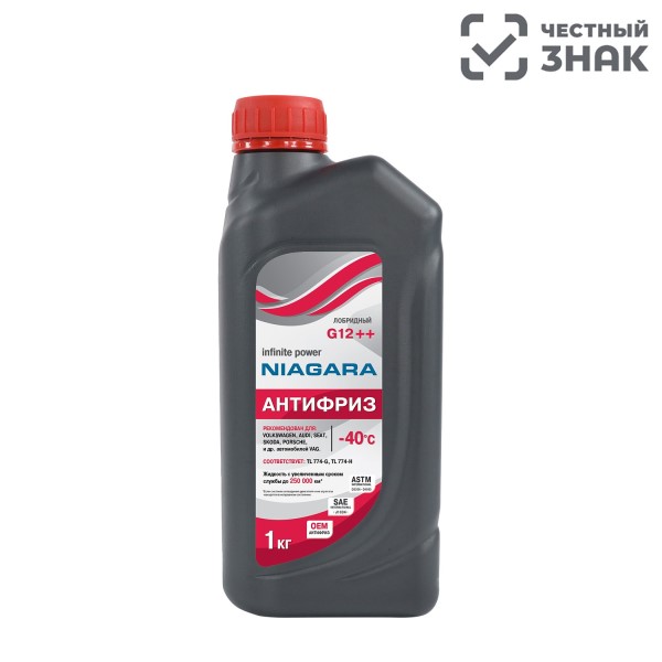 Антифриз  Ниагара  G-12++ -40С (1 кг.) красный