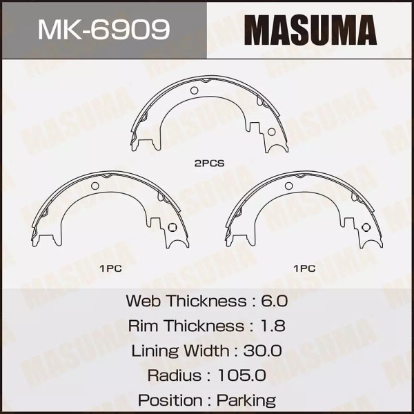 Колодка торм. ручн. Mitsubishi Pajero с 2000 г.
