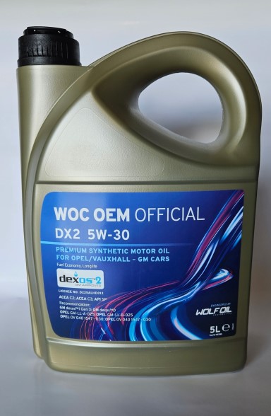 Масло моторное WOC OFFICIAL DX2 5W30 SP/C3 (5л.) синтетическое (бенз., диз.)